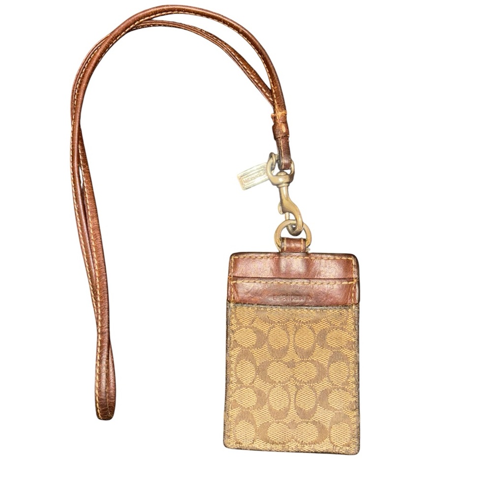 Coach ID/Cardholder Lanyard - Brown